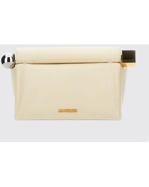 Jacquemus Rond Carré Handheld Clutch - Natural