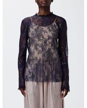Alberta Ferretti Lace Top - Blue