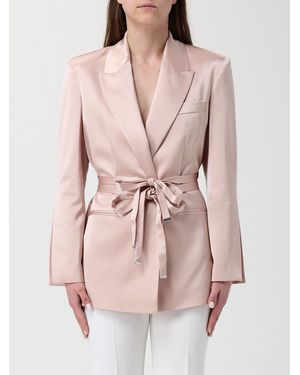 Pinko Satin Robe Blazer With Belt - Pink