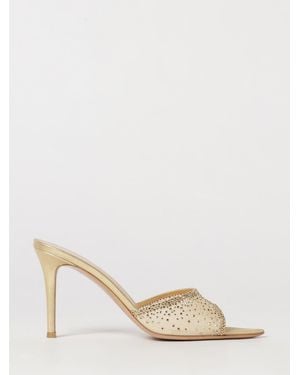 Gianvito Rossi Rania Kristallbesetzte Stiletto-Mules - Natur