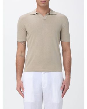 Brooksfield Cotton Crepe Polo Shirt - White