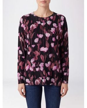 In bed with You Pure Wool Crewneck Jumper With Argyle Pattern - Blue