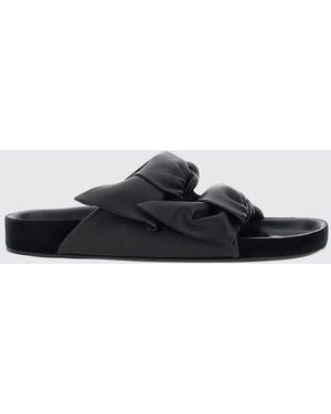 Isabel Marant Lennyo Leather Flat Sandals With Decorative Knot - White