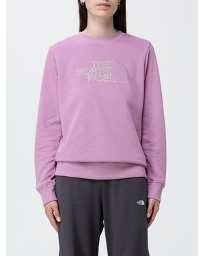 The North Face Sudadera Drew Peak Light De Algodón Con Cuello Redondo Y Logo Bordado - Morado
