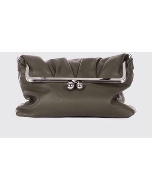 Weekend by Maxmara Leather Clutch - Grey