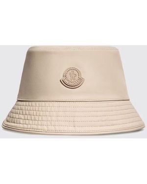 Moncler Cotton Bucket Hat - Natural