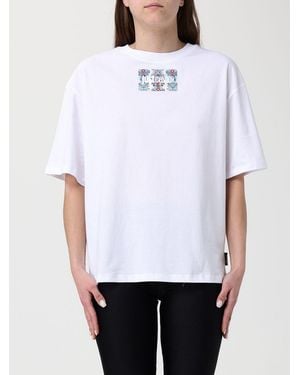 Just Cavalli Cotton T-Shirts With Logo - White