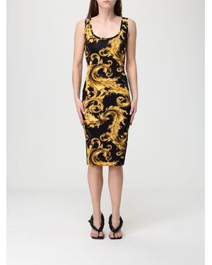 Versace Jeans Couture Stretch Viscose Midi Dress - Black