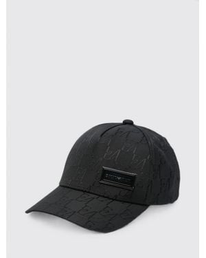 Emporio Armani Nylon-Baseballkappe Von Mit Ton-In-Ton-Logo - Schwarz