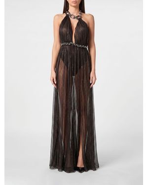 Philipp Plein Long Evening Dress - Brown