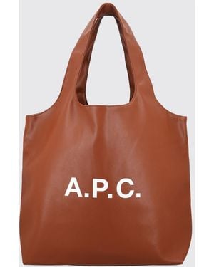 A.P.C. Large Ninon Tote Bag - Brown