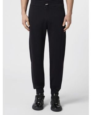 Billionaire Cotton Jogging Trousers With Elasticated Cuffs And Drawstring - Black