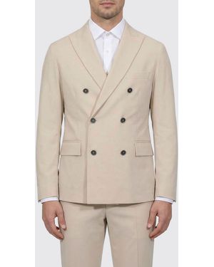 Paolo Pecora Double-Breasted Cotton Blazer - Natural