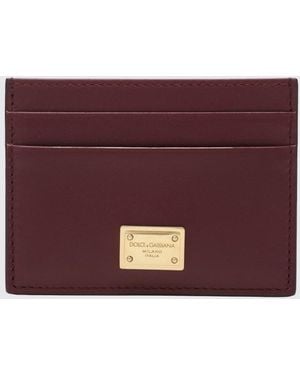 Dolce & Gabbana Dolce &Amp Gabbana Calfskin Card Holder - Purple