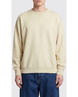 AURALEE Relaxed Fit Long-Sleeved Cotton Crewneck Sweatshirt - Natural