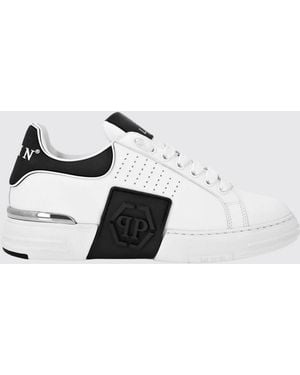 Philipp Plein Leather Trainers - White