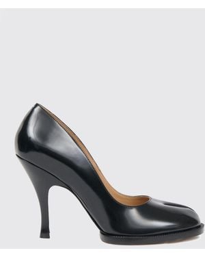 Maison Margiela Brushed Leather Tabi City Court Shoes - Metallic