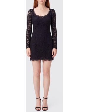 Dolce & Gabbana Dolce &Amp Gabbana Long-Sleeved Lace Mini Sheath Dress - Black