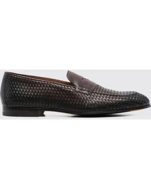 Doucal's Woven Leather Loafers - White