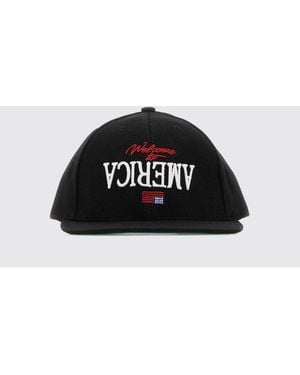 Willy Chavarria Twill Hat With Embroidered Slogan - Black