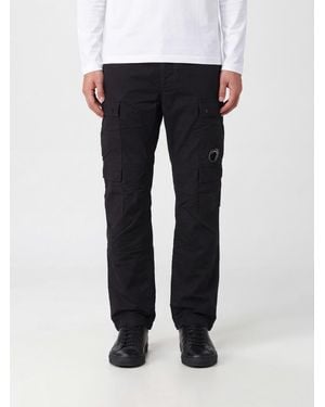 C.P. Company Nylon Cargo Trousers With Multiple Pockets And Applied Logo - Blue
