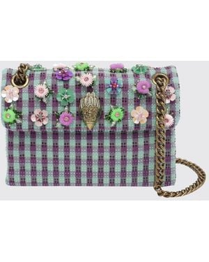 Kurt Geiger Floral Embroidered Mini Crossbody Bag With Rhinestones - White