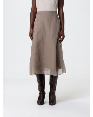 Brunello Cucinelli Gonna Circle Midi - Neutro