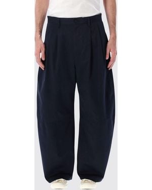 Comme des Garçons Comme Des Gar&Ccedil	Ons Wide-Leg Cotton And Linen-Blend Trousers With Belt Loops - Blue