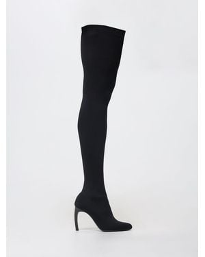 Victoria Beckham Harlow Microfiber Over-The-Knee Boots With Curved High Heel - Black