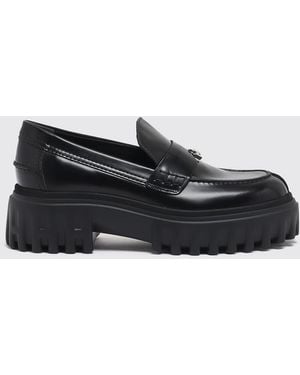 Hogan Mocasines Penny H700 De Piel Cepillada Con Suela Dentada Y Logotipo H - Negro