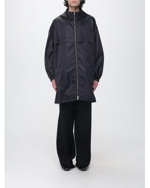 Saint Laurent Knee-Length Water-Repellent Nylon Parka With Hood - Blue