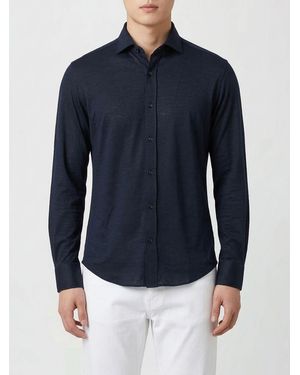 Brunello Cucinelli Casual Silk And Cotton Shirt - Blue