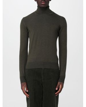 Brooksfield Basic Slim Fit Wool Turtleneck Jumper With Ribbed Trims - Black