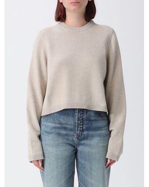 Alaïa Long-Sleeved Pure Cashmere Crewneck Sweater - Blue