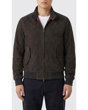 Baracuta Suede Bomber Jacket - Black