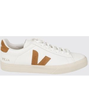 Veja Campo Sustainable O.T. Leather Sneakers With Amazonian Rubber Sole - Natural