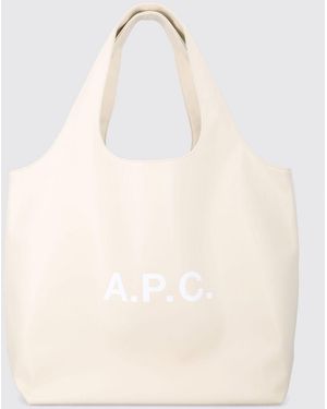 A.P.C. Ninon Faux Leather Shoulder Bag - Natural