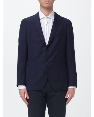Boglioli Single Breasted Virgin Wool Blazer - Blue