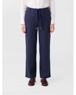 Max Mara Pantaloni A Gamba Larga - Blu