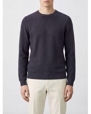 Zanone Slim Fit Crewneck Sweater - Blue