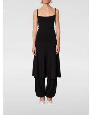 Herskind Vestido Midi Giselle De Mezcla De Viscosa - Negro