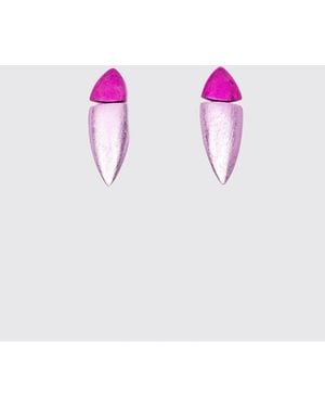 Monies Fira Wood Earrings - Pink