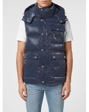 Philipp Plein Padded Gilet - Blue