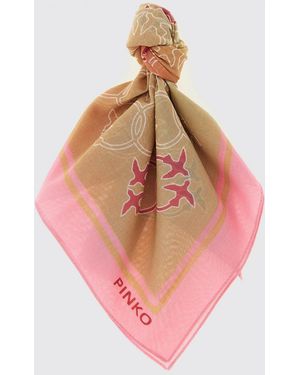 Pinko Valzer Baumwoll Foulard Mit Bedruckten Love Birds - Pink