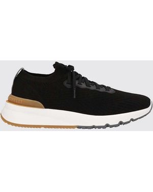 Brunello Cucinelli Knit Low-Top Trainers - Black