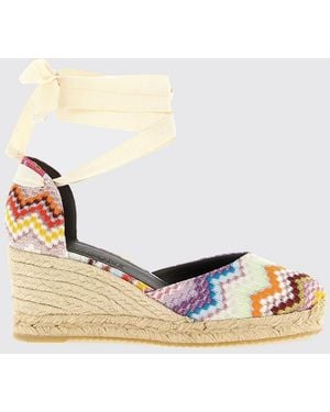 Missoni Zig Zag Viscose Eva Espadrilles - Metallic