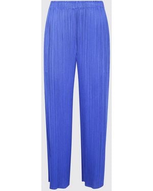Pleats Please Issey Miyake Trousers - Blue