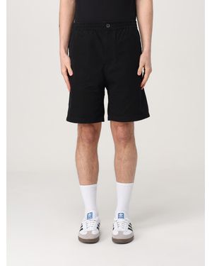 A.P.C. Cotton Canvas Shorts Relaxed Fit - Black
