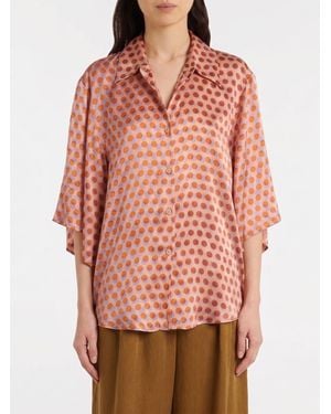 Dries Van Noten Polka Dot Silk Shirt - Red