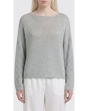 Roberto Collina Cotton Blend Crew-Neck Jumper - Grey